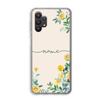Gele bloemen: Samsung Galaxy A32 5G Transparant Hoesje