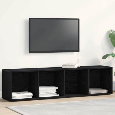 Boekenkast Zwart eiken 36 x 30 x 143 cm Bewerkt hout