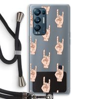 Rock: Oppo Find X3 Neo Transparant Hoesje met koord