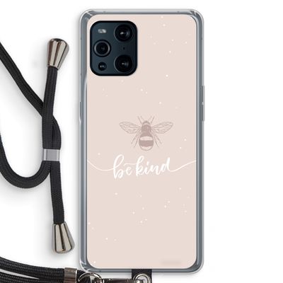 Be(e) kind: Oppo Find X3 Pro Transparant Hoesje met koord