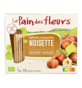 Krokante bio crackers met hazelnoot glutenvrij