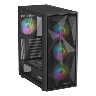 ATX Semi-toren BehuizingGenesis Zwart