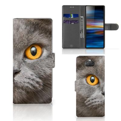 Telefoonhoesje | Met pasjeshouder | Sony Xperia 10 Britse Korthaar Telefoonhoesje | Met pasjeshouder | Sony Xperia 10 Britse Korthaar
