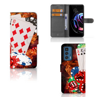 Motorola Edge 20 Pro Wallet Case met Pasjes Casino - thumbnail