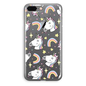 Rainbow Unicorn: iPhone 8 Plus Transparant Hoesje