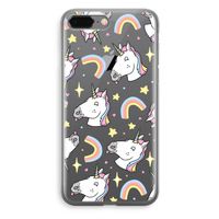 Rainbow Unicorn: iPhone 8 Plus Transparant Hoesje