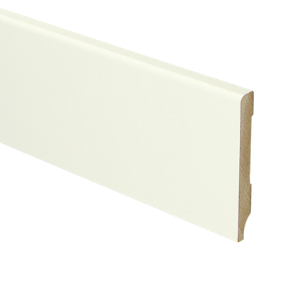 MDF Moderne plint 70x9 voorgelakt RAL9010 - lengte 240cm