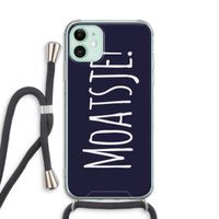 Moatsje!: iPhone 11 Transparant Hoesje met koord