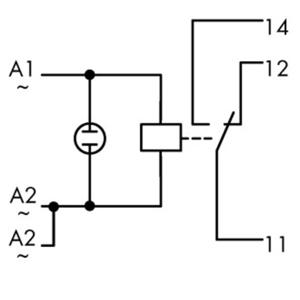 WAGO 789-508 Industrieel relais Nominale spanning: 230 V/AC Schakelstroom (max.): 12 A 1x wisselcontact 1 stuk(s)