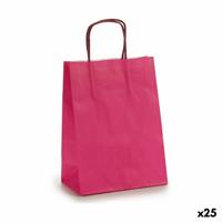 Papieren Zak 18 x 8 x 31 cm Roze (25 Stuks)