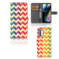 Motorola Moto G52 | Moto G82 Telefoon Hoesje Zigzag Multi Color - thumbnail