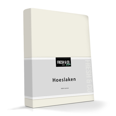 Kinder Hoeslaken Stretch Creme 60x120 Cm Gezien Op TV & Ademend & Zacht Fresh And Co Kids - Dekbed-Discounter.nl
