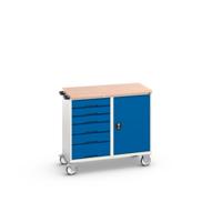 Bott Verso Mobiele Werkbank | 1050x600x980mm | 6 Laden | Multiplex Top | RAL 5010 - 16927124.11 Bott Verso Mobiele Werkbank | 1050x600x980mm | 6 Laden | Multiplex Top | RAL 5010 - 16927124.11