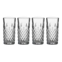 LAV longdrink/water/drinkglazen Odin - gedecoreerd glas - 4x stuks - 350 ml