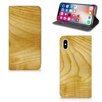 Apple iPhone Xs Max Book | Wallet Case | Licht Hout