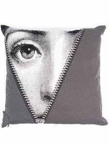 Fornasetti coussin à imprimé graphique - Noir