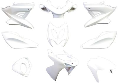 Edge plaatset aerox tot bj. 2014 9 delig mat wit