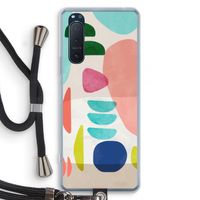 Bold Rounded Shapes: Sony Xperia 5 II Transparant Hoesje met koord