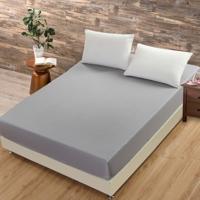 Plain Matrasbeschermer bed mat matrashoes uitgerust blad grootte: 120X200cm (grijs)