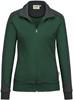 Hakro 277 Women's sweat jacket Contrast MIKRALINAR® - Fir Green/Anthracite - M