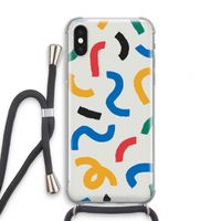Illustratieve pop 2: iPhone XS Transparant Hoesje met koord