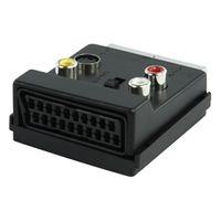 Valueline SCART 60 kabeladapter/verloopstukje 2x SCART 3x RCA + SVHS Zwart - thumbnail