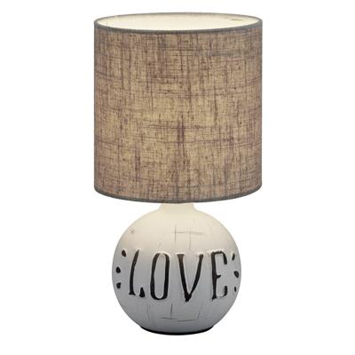 Trio Landelijke schemerlampEsna Love 16cm grijs - R50661025