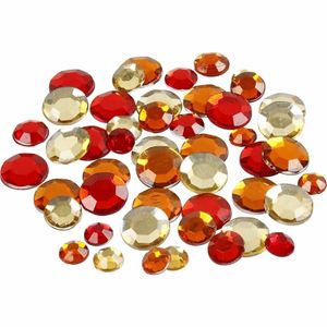 Ronde strass steentjes rood mix 1080x stuks