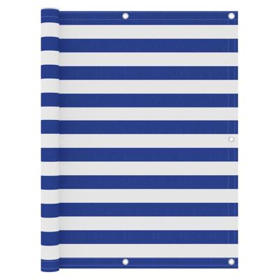 VidaXL Balkonscherm 120x400 cm oxford stof wit en blauw