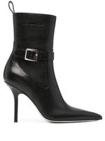 DSQUARED2 bottines Distressed en cuir à talon- - Noir