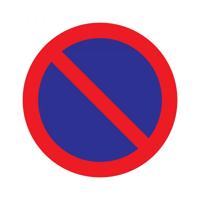 Sticker Parkeerverbod - 200 mm rond.