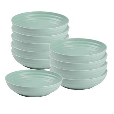 Plasticforte Soepkommen - 10x - D22 x H5.5 cm - groen - kunststof - onbreekbaar - servies