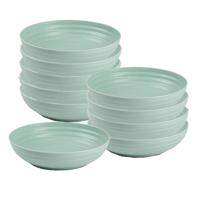 Plasticforte Soepkommen - 10x - D22 x H5.5 cm - groen - kunststof - onbreekbaar - servies