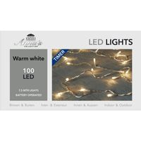 Kerstverlichting met timer 100 warm witte lampjes op batterijen Kerstverlichting met timer 100 warm witte lampjes op batterijen
