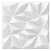 40 Stuks 3D Wandpanelen Diamant 50 x 50 cm Wandbekleding Wanddecoratie Wit 10m²