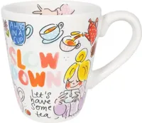 Blond Amsterdam theemok aardewerk slow down! 0,35l 10x11.5cm multi
