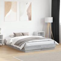 Bedframe bewerkt hout grijs sonoma eikenkleurig 140x190 cm