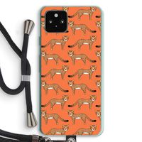 Cheetah: Pixel 5a 5G Transparant Hoesje met koord