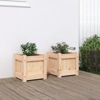 VidaXL Plantenbakken 2 st cm massief grenenhout