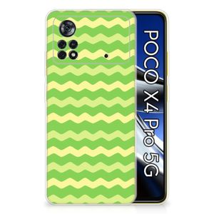 Xiaomi Poco X4 Pro 5G TPU bumper Waves Green