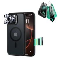 iPhone 16 Pro Max Classic Hybrid Magnetic Case (Camera Control) & Screen Protection Bundle - Frosted Black