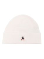 Parajumpers bonnet en maille nervurée à patch logo - Blanc