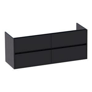 Sanituba NEXXT onderkast voor dubbele wasbak 140cm black wood