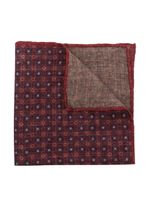 Brunello Cucinelli carré de poche à imprimé graphique - Rouge