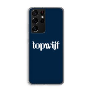 Topwijf Navy: Samsung Galaxy S21 Ultra Transparant Hoesje