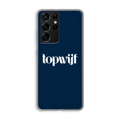 Topwijf Navy: Samsung Galaxy S21 Ultra Transparant Hoesje