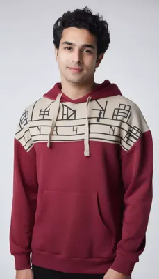 ID - Herenhoodie - Bordeaux - Sweatshirt ID - Herenhoodie - Bordeaux - Sweatshirt