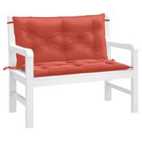VidaXL Tuinbankkussens 2 st 100x50x7 cm stof gemêleerd rood VidaXL Tuinbankkussens 2 st 100x50x7 cm stof gemêleerd rood