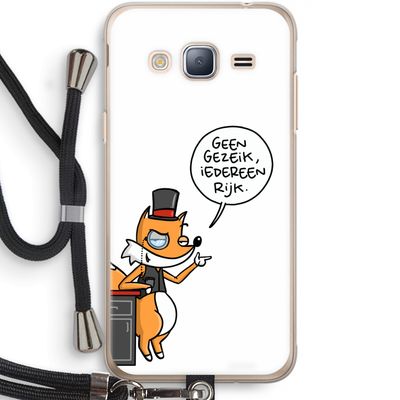 Geen Gezeik: Samsung Galaxy J3 (2016) Transparant Hoesje met koord
