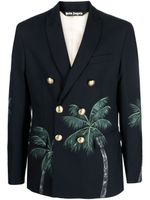 Palm Angels veste Palms Classic à boutonnière croisée - Bleu